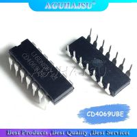 10pcs/lot CD4069UBE DIP-14 CD4069U CD4069 CD4069L CD4069BE IC WATTY Electronics