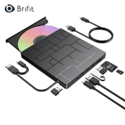Brifit Ổ đĩa DVD 6 trong 1 Ổ đĩa quang gắn ngoài Giao diện USB 3.0 & Type