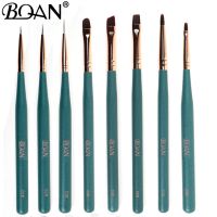 BQAN  Nail Art Design Painting Polish Brush UV Gel Nail Draw Pen Tools Round Head Pink Handle With Metal Cap Artist Brushes Tools