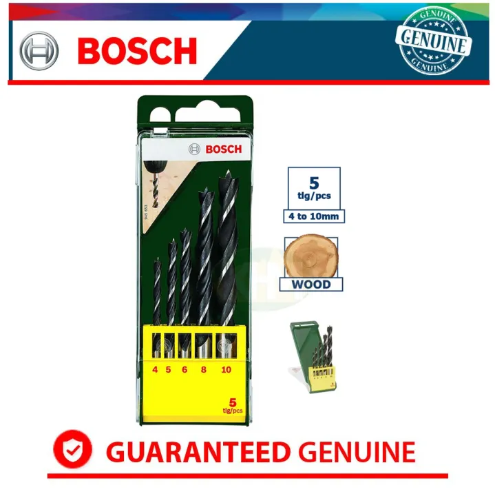 Bosch 5pcs Wood Drill Bit Set (2607019440) •khm megatools• Lazada PH