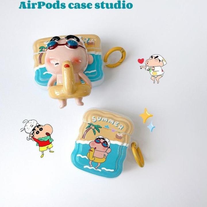 หูฟังการ์ตูน-crayon-shin-chan-ใหม่ฤดูร้อนมะพร้าว-pro2-กรณีป้องกันสำหรับ-apple-1-หรือ-2-กรณีหูฟังบลูทู-ธ-ไร้สาย