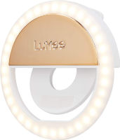 Case-Mate LuMee Studio Clip Light - LED Ring Light for Laptops, Monitors, Smartphones, Tablets - Portable and Rechargeable - Gold