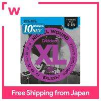 DAddario สายกีตาร์ไฟฟ้านิกเกิลซุปเปอร์ไลท์7สตริง009-.054 EXL120-7 X 10ชุด