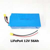 แบตเตอรี่ 12V 56Ah ลิเธียมฟอตเฟต LiFePo4 มีวงจรป้องกัน BMS พร้อมใช้งาน