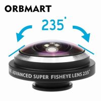 ORBMART คลิปอเนกประสงค์235องศาเลนส์กล้องฟิชอายฟิชอายสูงเหมาะสำหรับ Apple ที่เหมาะกับ Samsung เหมาะสำหรับ Xiaomi ที่เหมาะกับเลนส์โทรศัพท์มือถือหัวเหว่ย