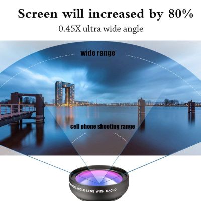 APEXEL 10 Pcs/lot Wholesale Camera Lens Mobile Phone 0.45x Super Wide Angle + 12.5x Super Macro Lens HD for Phone Drop ShippingTH