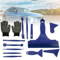 {7ho car tools} 13ชิ้นเครื่องมือรถอัตโนมัติฟิล์มสีชุดเครื่องมือถุงมือไวนิลห่อปาดน้ำมีดโกนชุดสำหรับฟิล์มสีฟิล์มป้องกันสี D Ecals ฯลฯ