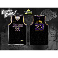 Ready Stock 3. NBA EARNED EDITION - FULL SUBLIMATION JERSEY - LAKERS ( BLACK AND VIOLET )