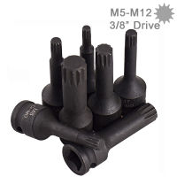 1PC Star Torx Bit 38" Drive Socket Adaptor M5 M6 M8 M9 M10 M11 M12 Spline MM Electric Impact Wrench Screwdriver Bits Tool