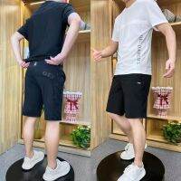 【hot seller】 Silk Mens Thin Loose All-Match Shorts Two-piece Set Vibrato Explosive Quick-drying One-piece