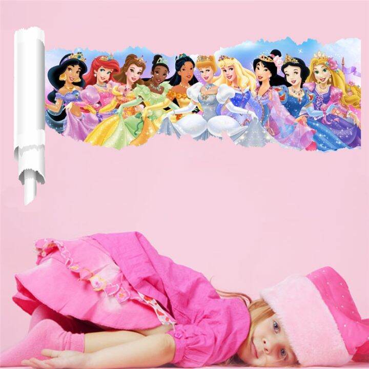 cartoon-princess-girl-wall-stickers-for-kids-rooms-pvc-children-wall-decals-3d-kids-bedroom-living-room-decor-children-gift