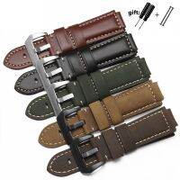 Quality Genuine Leather Watchband For Mens Timex T49859|T2N720|T2p141|T2n722|723|738|739 Strap With Stainless Steel Watchband