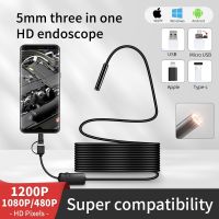 Pipe Endoscope 480P/1080P/1200P 5.5mm/8mm Camera Suitable For Android Apple Mobile Phone Computer Inspection Pipe Car Endoscope