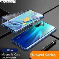 ZeallionสำหรับHuawei Mate 20 P20 P40 Lite P30 Proกระจกสองด้านการดูดซับแม่เหล็กClearกระจกเทมเปอร์ 360 Fullเคสป้องกันโทรศัพท์ [พร้อมในสต็อก]