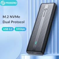 PHIXERO Dual Protocols M.2เคส SSD กล่องเอ็กเทอนอล  NGFF Nvme ฮาร์ดไดรฟ์ USB 3.2 Type C ฝาครอบดิสก์กล่องเก็บของ HD 10Gbps