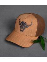 Top Quality Wood Baseball Caps Personality Printing Cow Trucker Hat Men Linen Sport Caps