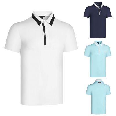 Summer golf clothing mens short-sleeved outdoor sports and leisure tops polo shirt T-shirt loose and breathable DESCENNTE XXIO Honma ANEW W.ANGLE SOUTHCAPE Scotty Cameron1❣┋✴