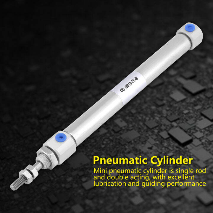 Single Rod Air Cylinder CDJ2B Pneumatic Air Cylinder 10mm Bore 75mm