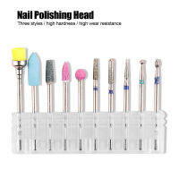 ชุดหัวขัดเล็บ 10 ชิ้นชุด Emery Quartz Armor Remover Exfoliating Polishing Head Box Set