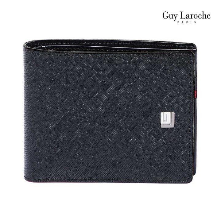 guy-laroche-กระเป๋าธนบัตรพับสั้น-รุ่น-logan-สีดำ