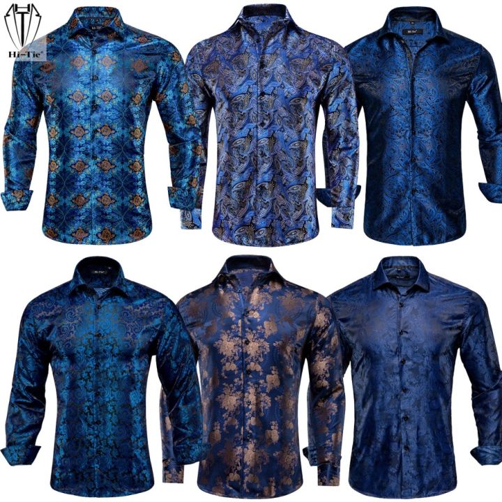 zzooi-jacquard-silk-navy-blue-mens-shirts-long-sleeve-single-breasted-windsor-collar-shirt-casual-blouse-outerwear-wedding-business