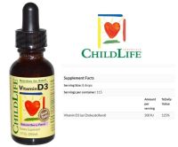 ChildLife, Vitamin D3, Natural Berry Flavor, 1 fl oz (29.6 ml)