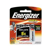 ถ่านอัลคาไลน์ E91-BP4 AA แพ็ค 4 ก้อน Energizer Max