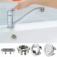 1PC Basin Trim Bath Sink Hole Round Overflow Drain Cap Cover Hollow Wash Basin Overflow Ring Kitchen Bathroom Overflow Ring