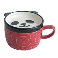 Japanese Cute Mug Creative Ceramic Shiba Inu Panda Coffee Cup with Lid Home Couple Milk Breakfast Cup Water Cup