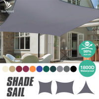 185GSM สีเทากันสาดกันน้ำ Shade แล่นเรือฟอร์ดสี่เหลี่ยมผืนผ้าสามเหลี่ยมม่านบังแดดผ้า98 ป้องกันรังสียูวีสำหรับสวนหลังคาสระว่ายน้ำปก