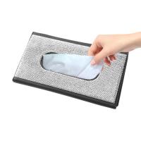 Car Tissue Holder Bling Car Visor Tissue Holder PU Leather Crystal Hanging Sun Visor Tissue Box Glitter Napkin Holder Dispenser