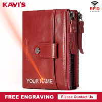 Rfid Genuine Leather nd Women Wallet Coin Purse PORTFOLIO Ladies Portomonee Money Bag Quality Designer Red Wallet for Gifts