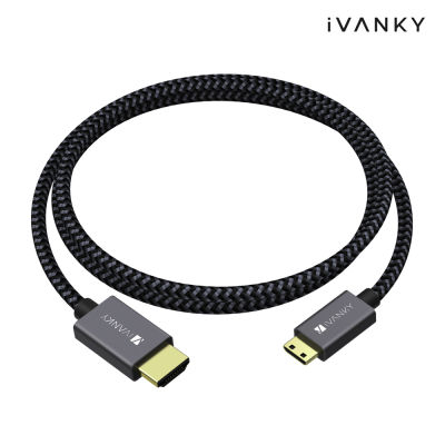 iVANKY สาย Mini HDMI to HDMI 2.0 HDR High Speed 4K 60Hz ถักไนล่อนคุณภาพสูง ทนทาน รับประกัน 1ปี