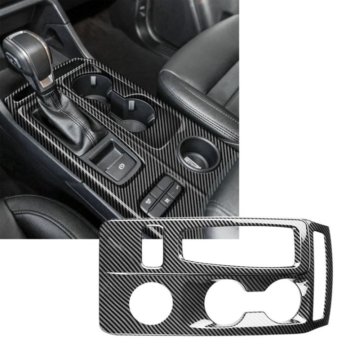 car-central-control-gear-panel-frame-shift-panel-trim-cover-carbon-fiber-for-ford-ranger-everest-2023