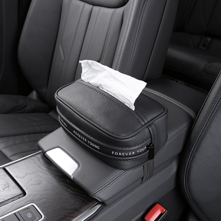 กล่องกระดาษทิชชู่สำหรับรถยนต์,กระเป๋าใส่กระดาษชำระรถอุปกรณ์ตกแต่งรถยนต์รถสำหรับ XC90วอลโว่กล่องเดินทางอเนกประสงค์ระบบกันสะเทือนของรถ