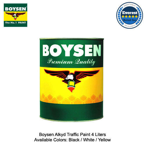 Boysen Alkyd Traffic Paint 4 Liters Available Colors Black / White