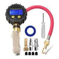 Digital Tire Inflator Pressure Gauge 200PSI LCD Display Air Compressor Pump Quick Connect For Car Motorcycle