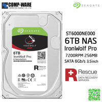 Seagate 6TB IronWolf Pro NAS 3.5" SATA 6Gb/s 7200RPM 256MB Cache Internal Hard Drive for NAS ST6000NE000 - 5Y Warranty