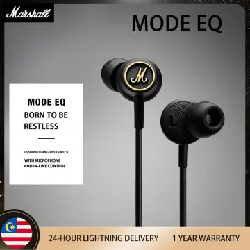 Marshall Mode EQ Earphones Wired 3.5mm Headphones In-Ear Earbuds with  Microphone