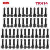 (LONG FA hardware)50ชิ้น TR414ยางสีดำยางสำหรับล้อรถยนต์ไม่มียางวาล์วลำต้นฝุ่นหมวกล้ออะไหล่ยางอุปกรณ์เสริมในรถยนต์หล่นจัดส่ง