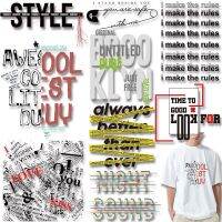 【YF】❅▪♣  Paperclip style text for Clothing Vinyl Ironing Stickers easy to use  decoration