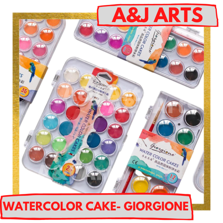 Watercolor Cakes Solid Watercolor Set 12 24 36