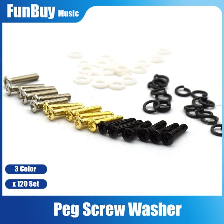 120set-m2-5-14mm-guitar-tuning-peg-machine-head-button-knob-handle-mounting-screw-ferrule-gasket