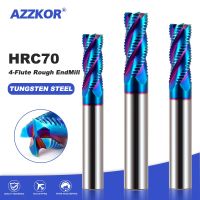 【DT】hot！ Milling Cutter Alloy Tungsten Cnc Maching 4 Roughing Endmills AZZKOR HRC70 Metal