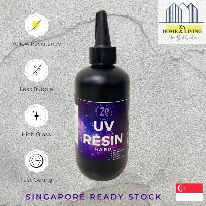 ZS UV RESIN ULTRA CLEAR EPOXY RESIN LESS BUBBLE UV Cure Resin Hard DIY