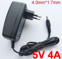 1ชิ้น5V4A AC 100โวลต์-240โวลต์อะแดปเตอร์แปลง DC 5โวลต์4A 4000mA แหล่งจ่ายไฟสหภาพยุโรปเสียบ4.0มิลลิเมตร X 1.7มิลลิเมตร