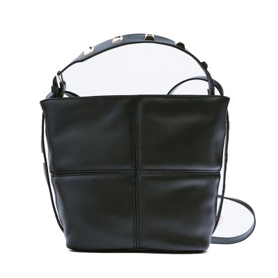 Vintage Rivet Bucket Bag for Women Designer brand Handbags Luxury Pu Leather Shoulder Crossbody Bags High Qulity Tote Purse 2021