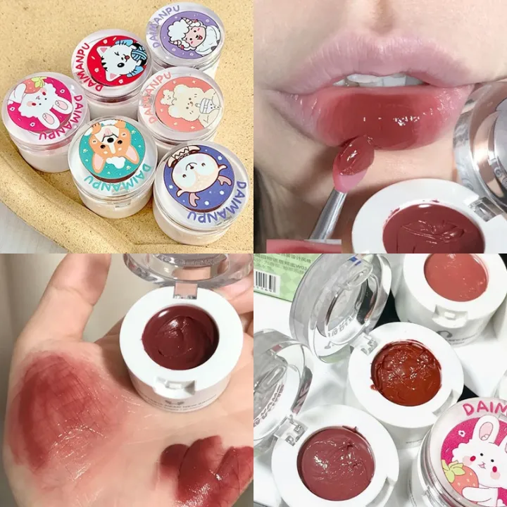 DAIMANPU Cute Pet Lip Gloss Lip Cheek Dual-use Lip Balm Lipstick Lip ...