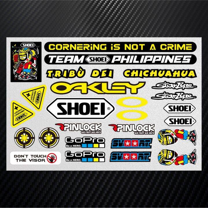 3M Vinyl Shoei Motorcycle Helmet Sticker Shoei Helmet Visor Decals Gt