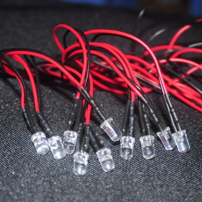 100PCS 3mm 5mm LED 5-12V 20cm Pre-wired White Red Green Blue Yellow UV RGB LED Lamp Decoration Light Emitting Diode Pre-solderedElectrical Circuitry P